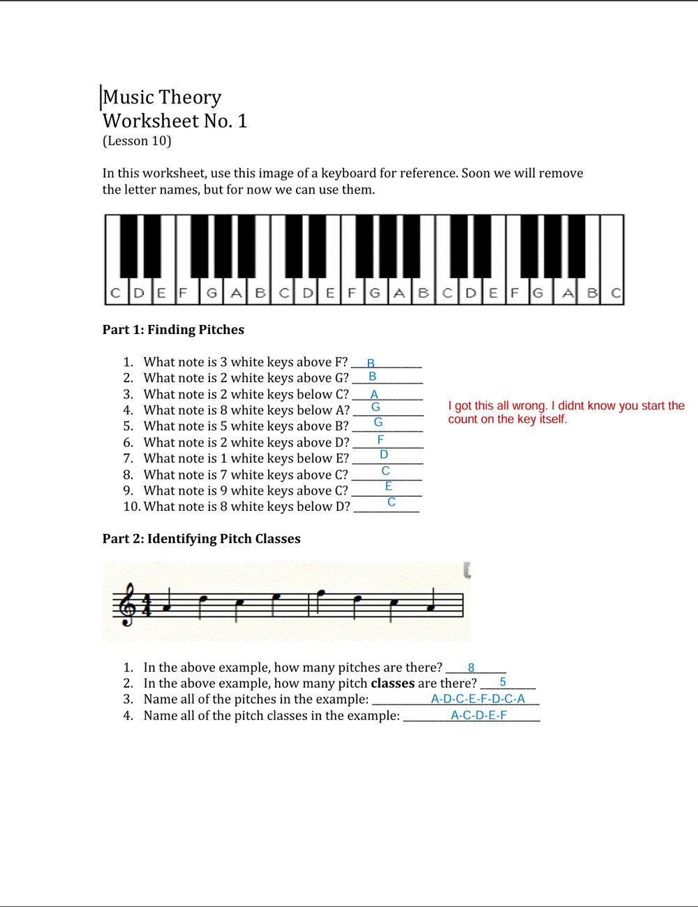 Music Theory - Worksheets and Project files - image 10 - student project