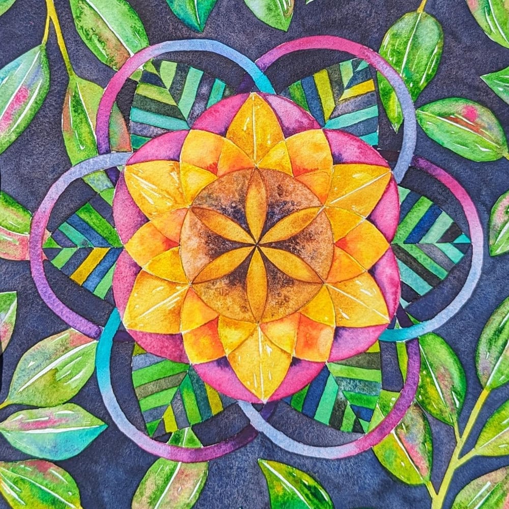 Abstract Sunflower + Midnight Botanicals - image 2 - student project