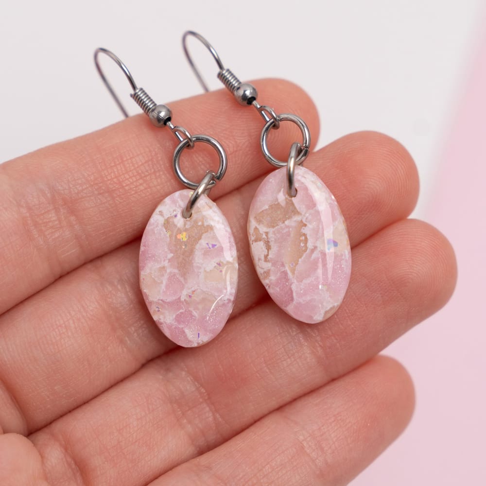 My Marbled Earrings - image 4 - student project