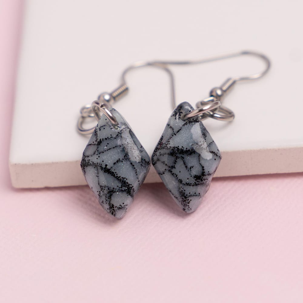 My Marbled Earrings - image 3 - student project