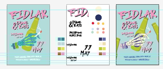 FIDLAR GIG POSTER - image 3 - student project