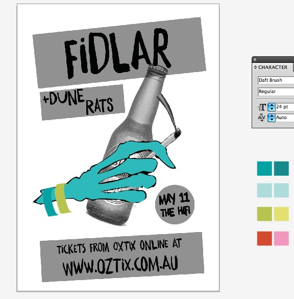 FIDLAR GIG POSTER - image 2 - student project