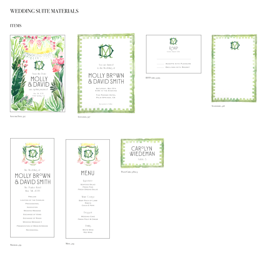 A Paper Suite for a Lush California Wedding - image 10 - student project