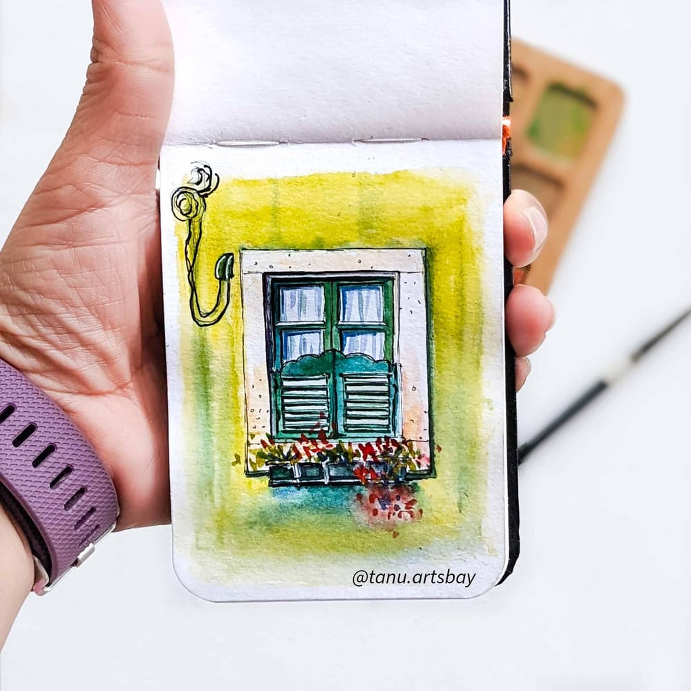 Windows in watercolor - image 2 - student project