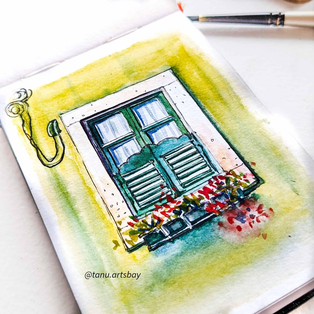 Windows in watercolor - image 3 - student project