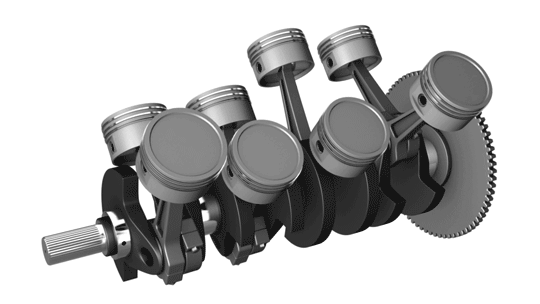 V8 Pistons and Crankshaft - image 1 - student project