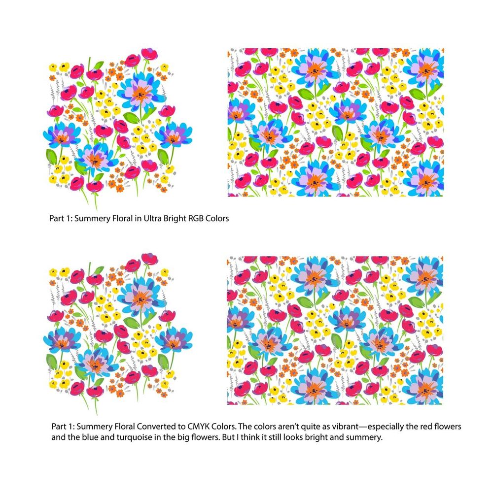 Sample Floral Colorways - image 1 - student project