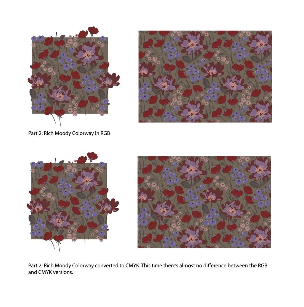 Sample Floral Colorways - image 2 - student project