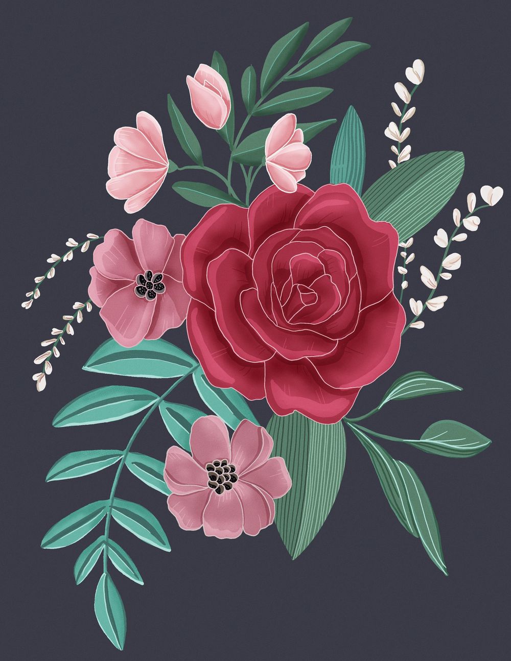 drawing flowers on procreate Skillshare Student Project