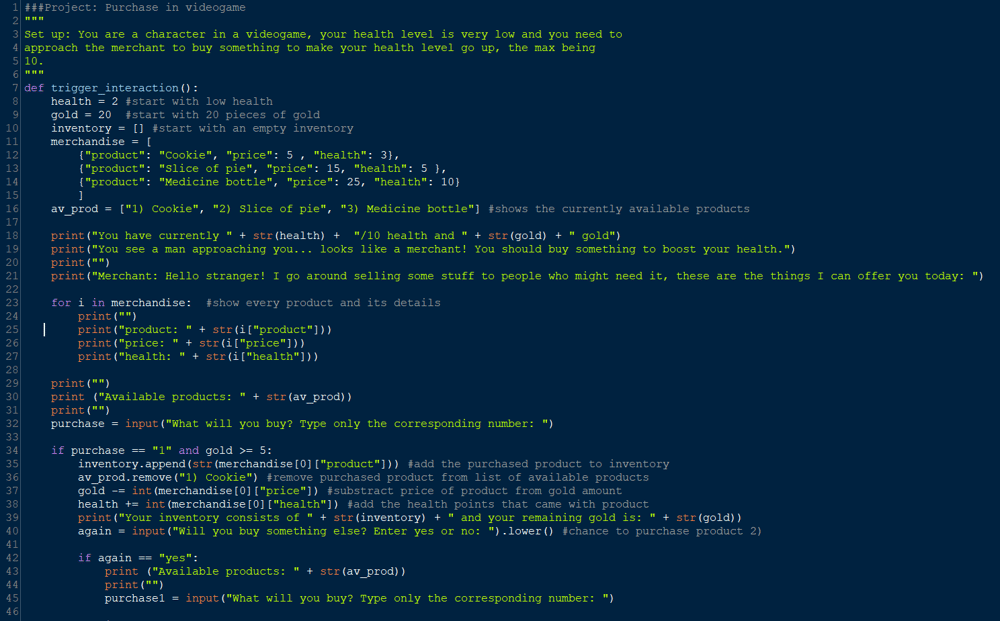 Python project:  videogame merchant - image 1 - student project