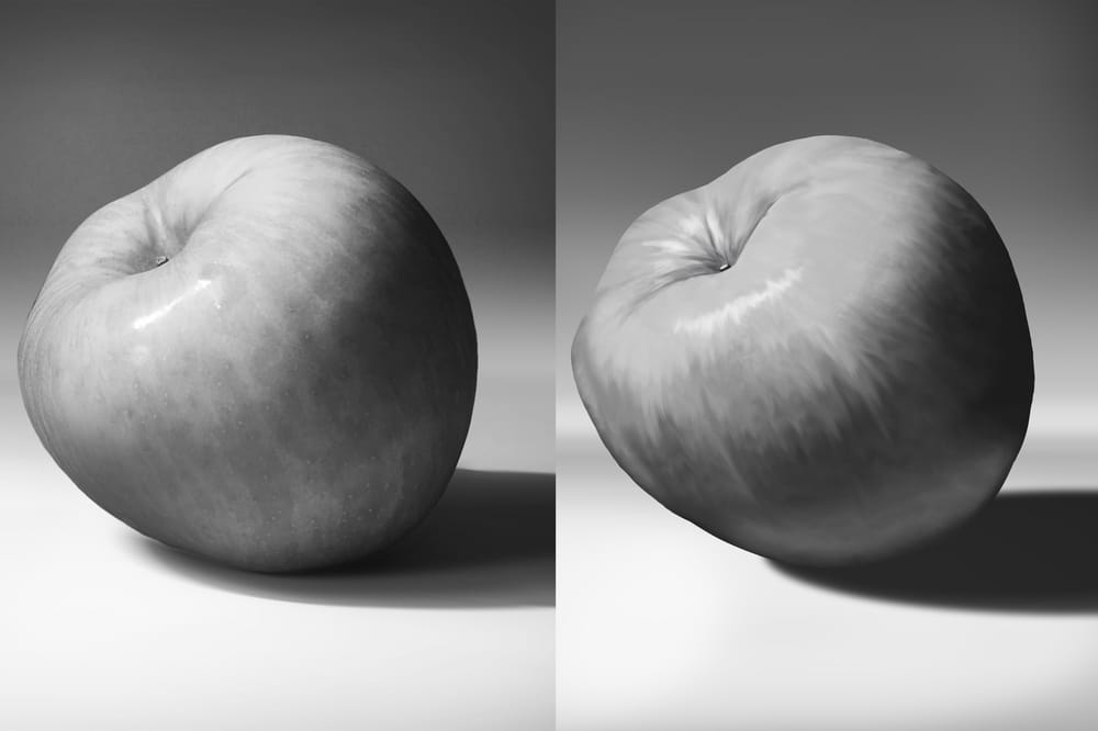 Still Life Value Painting - Apple - image 1 - student project