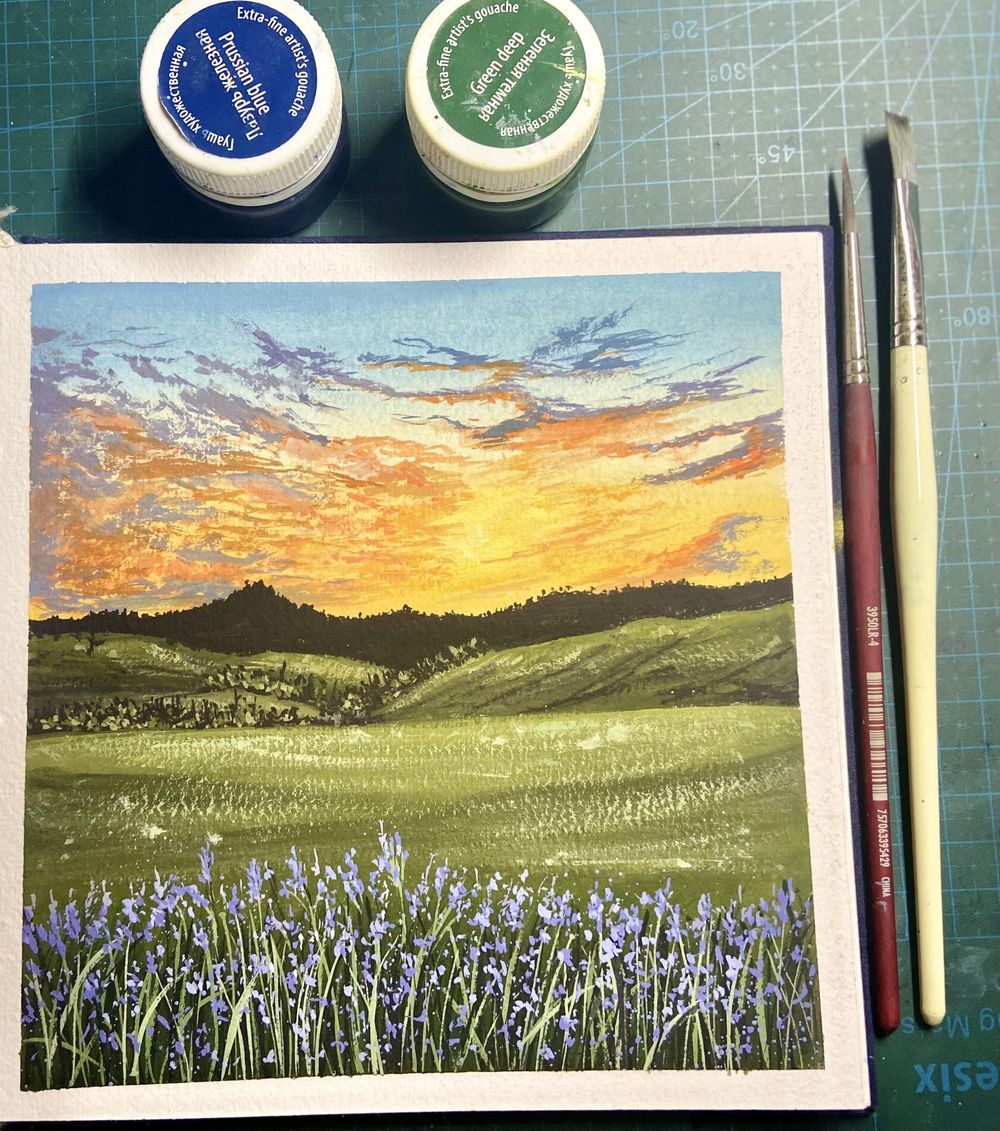 Painting scenic gouache landscape by payal - image 1 - student project