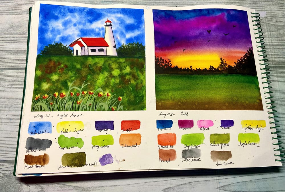 30days watercolour  landscape by Uma - image 3 - student project