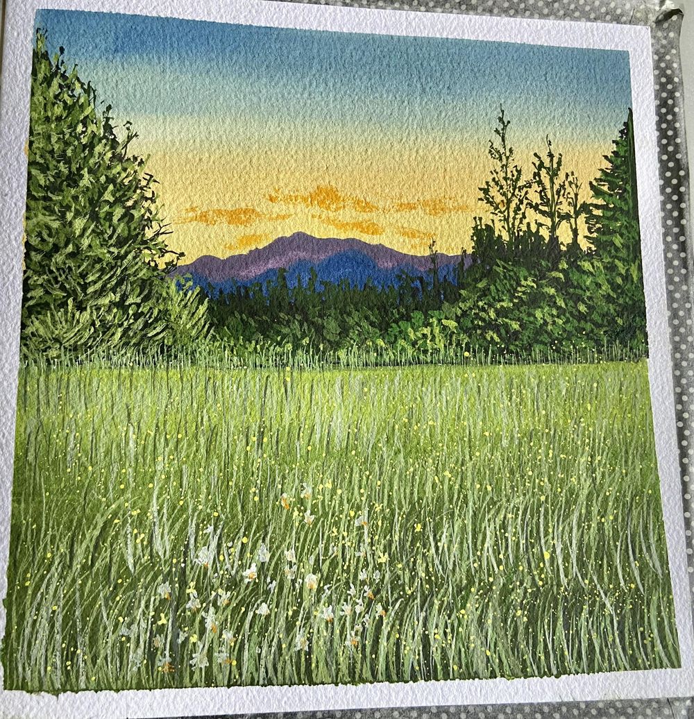 Painting scenic gouache landscape by payal - image 3 - student project