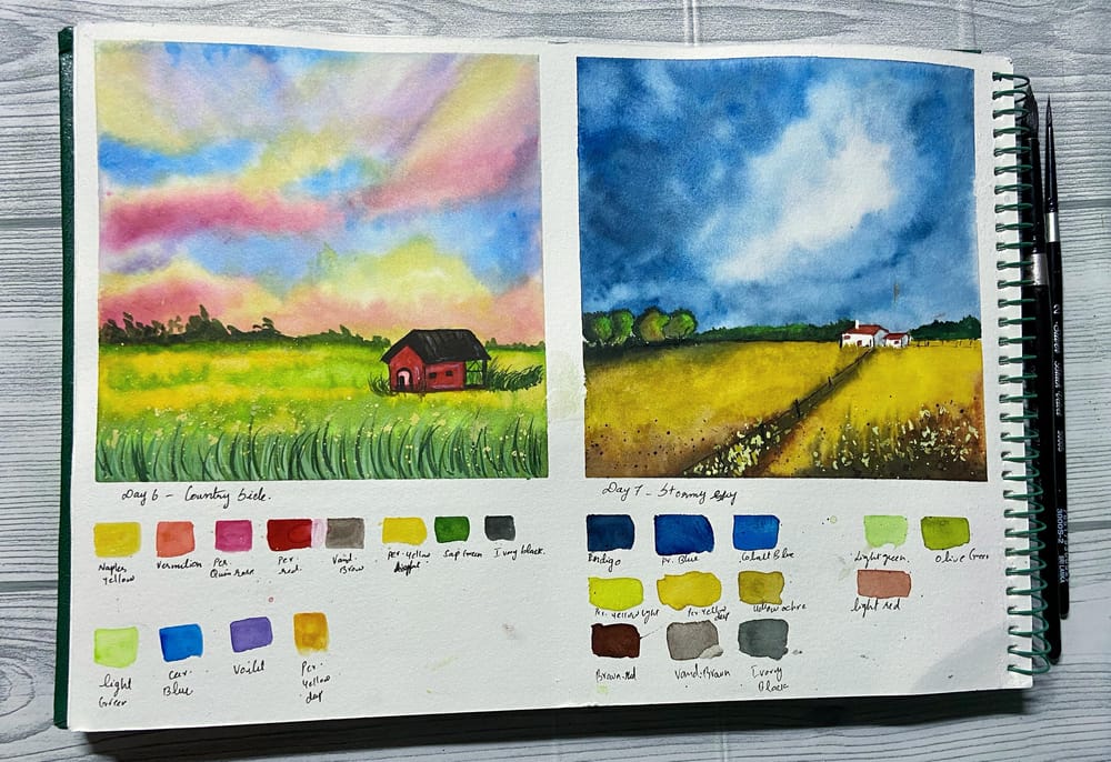 30days watercolour  landscape by Uma - image 12 - student project
