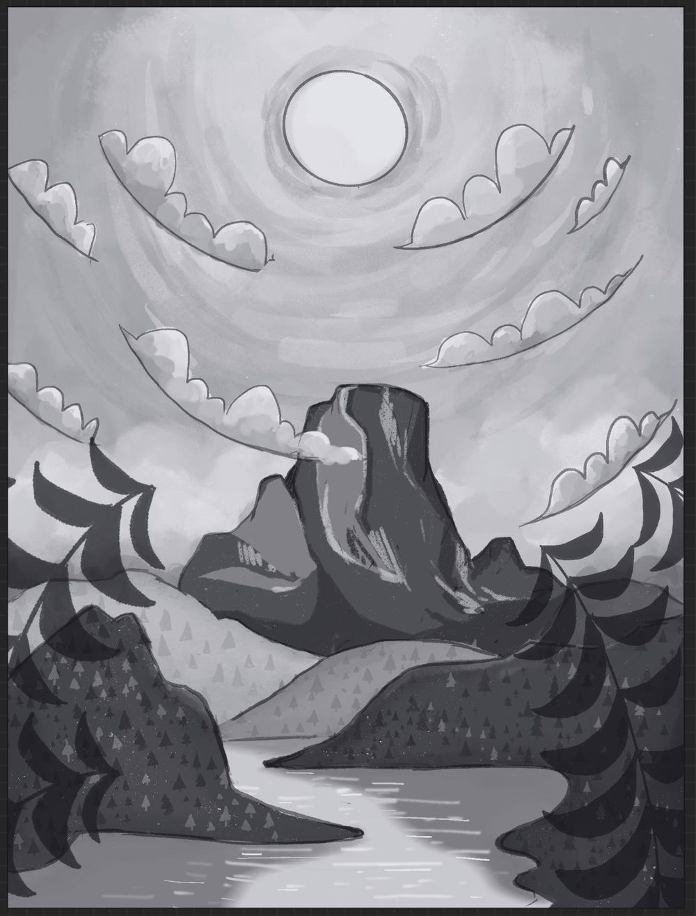 Mountain sunset - image 2 - student project