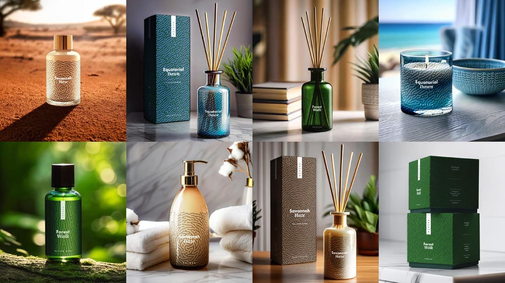 Lifestyle Packaging Mock-ups for Home Fragrances - image 1 - student project