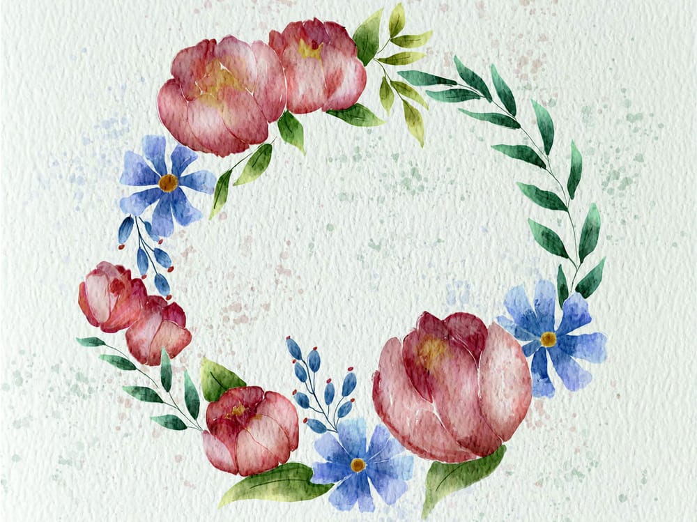 Watercolor Wreath - image 1 - student project