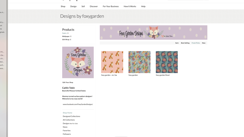 Foxy Garden Spoonflower Collection - image 1 - student project