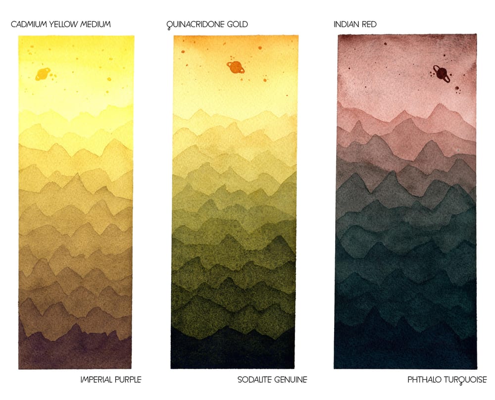 Layered Mountains in Space - image 1 - student project