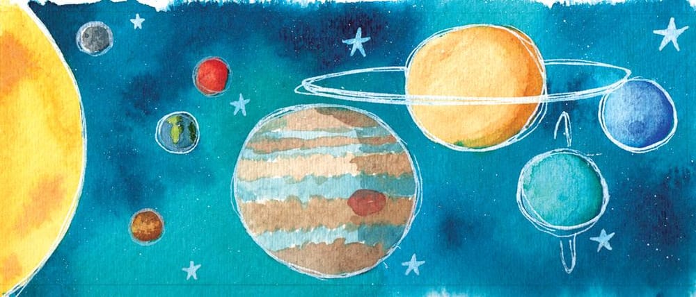Tissue paper solar system - image 1 - student project