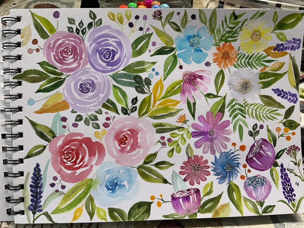 Loose Watercolor Florals: Create Beautiful DIY Name cards - image 1 - student project