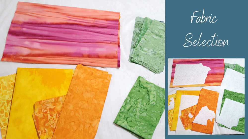 Daisy and Verbena Art Quilt - image 4 - student project