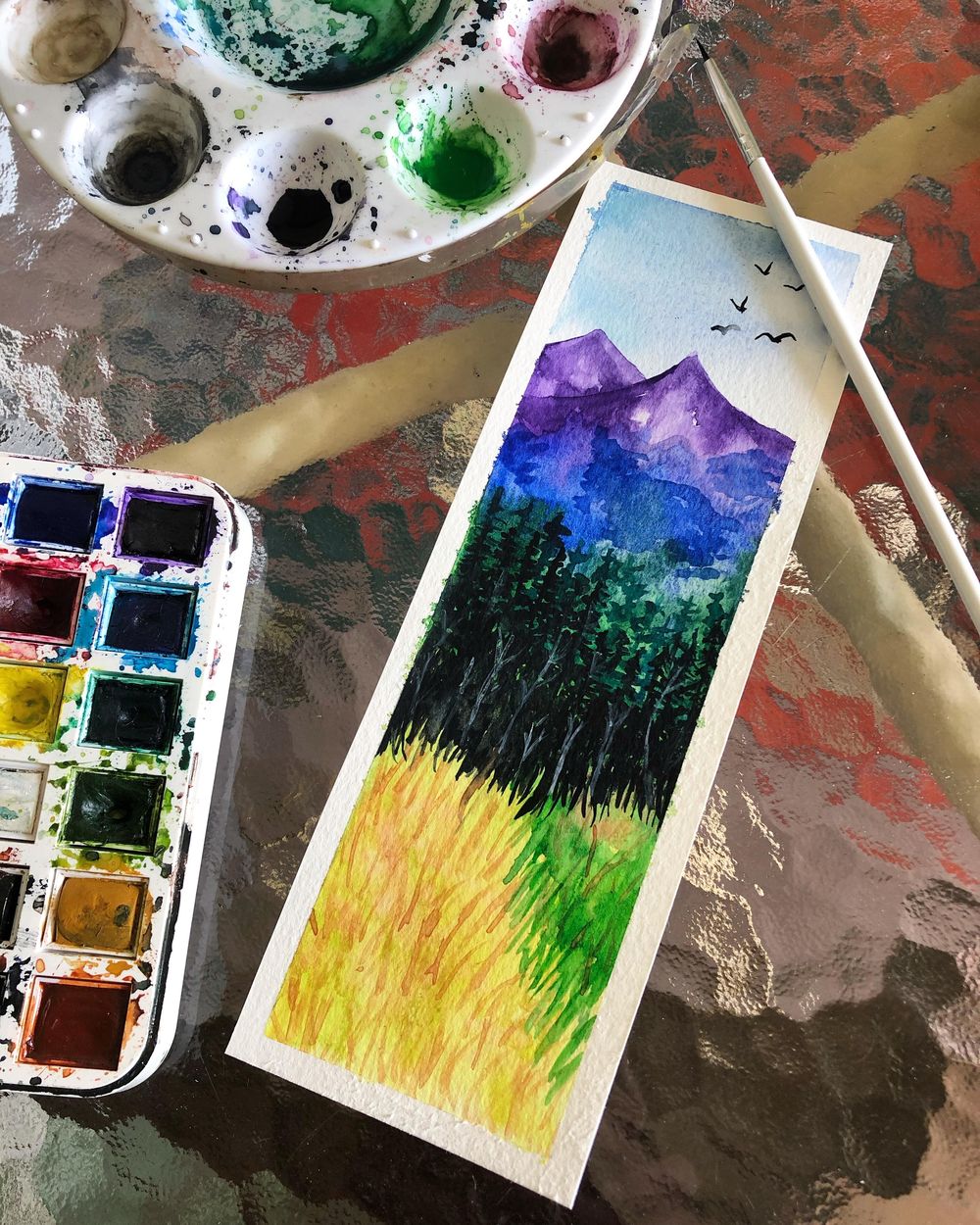 Watercolor Landscapes - image 2 - student project