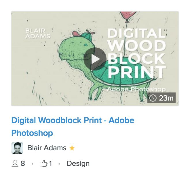 Digital Woodblock Print - Photoshop class - image 1 - student project