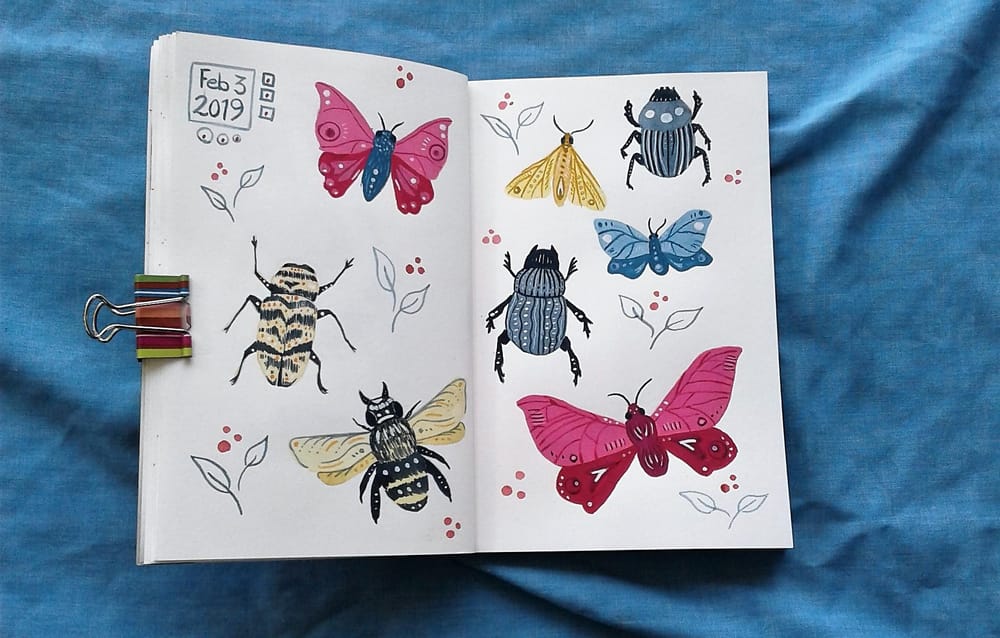 Watercolor and Gouache BUgs - image 1 - student project