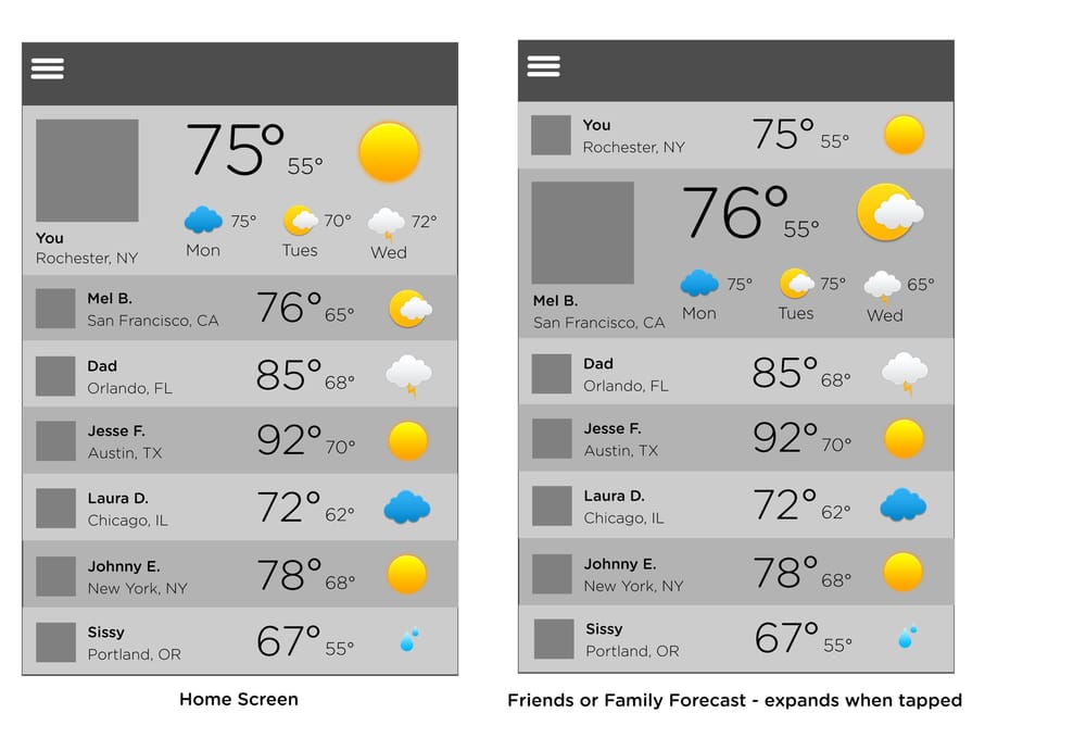 temp Weather App - image 3 - student project