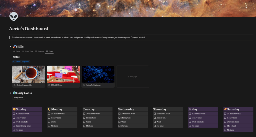 My Notion Dashboard - image 3 - student project