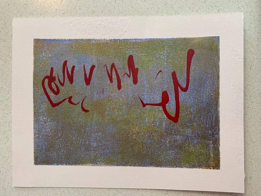 First time using a Gelli plate and acrylics - image 1 - student project