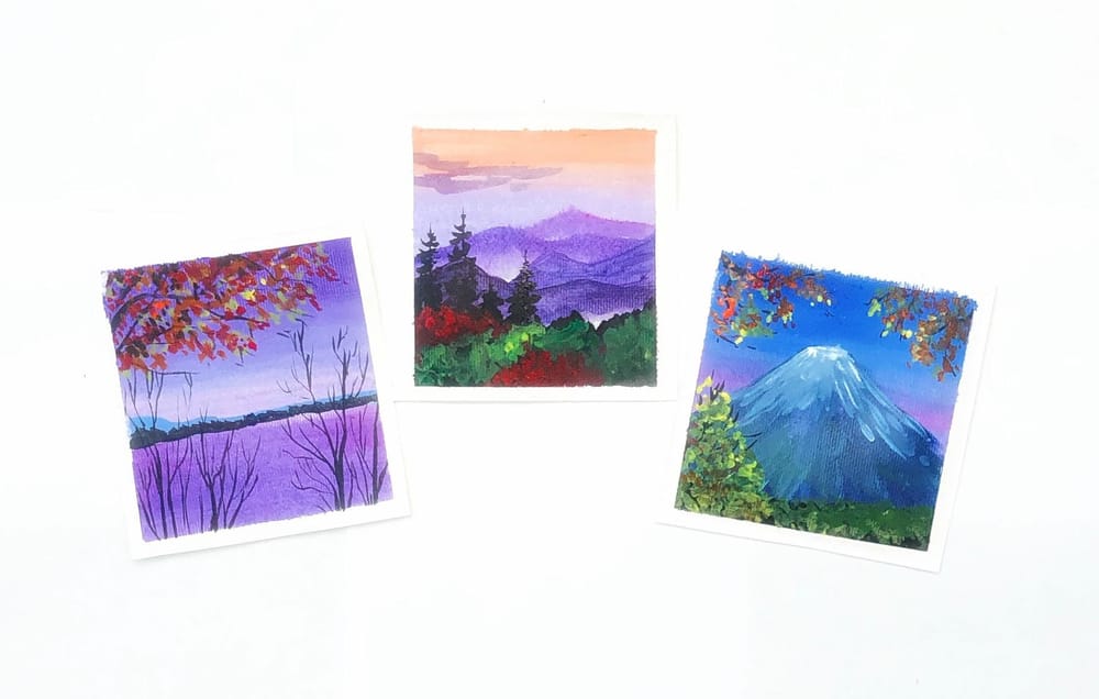 Autumn in acrylics - image 1 - student project