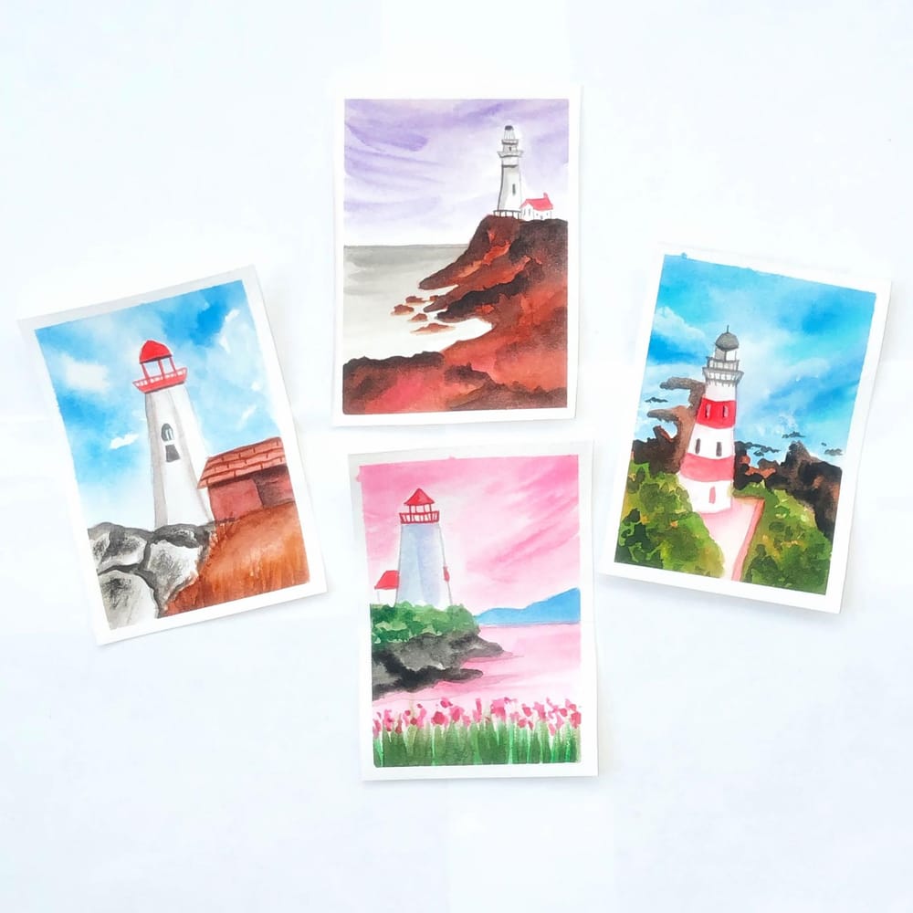 Watercolor Lighthouse - image 1 - student project