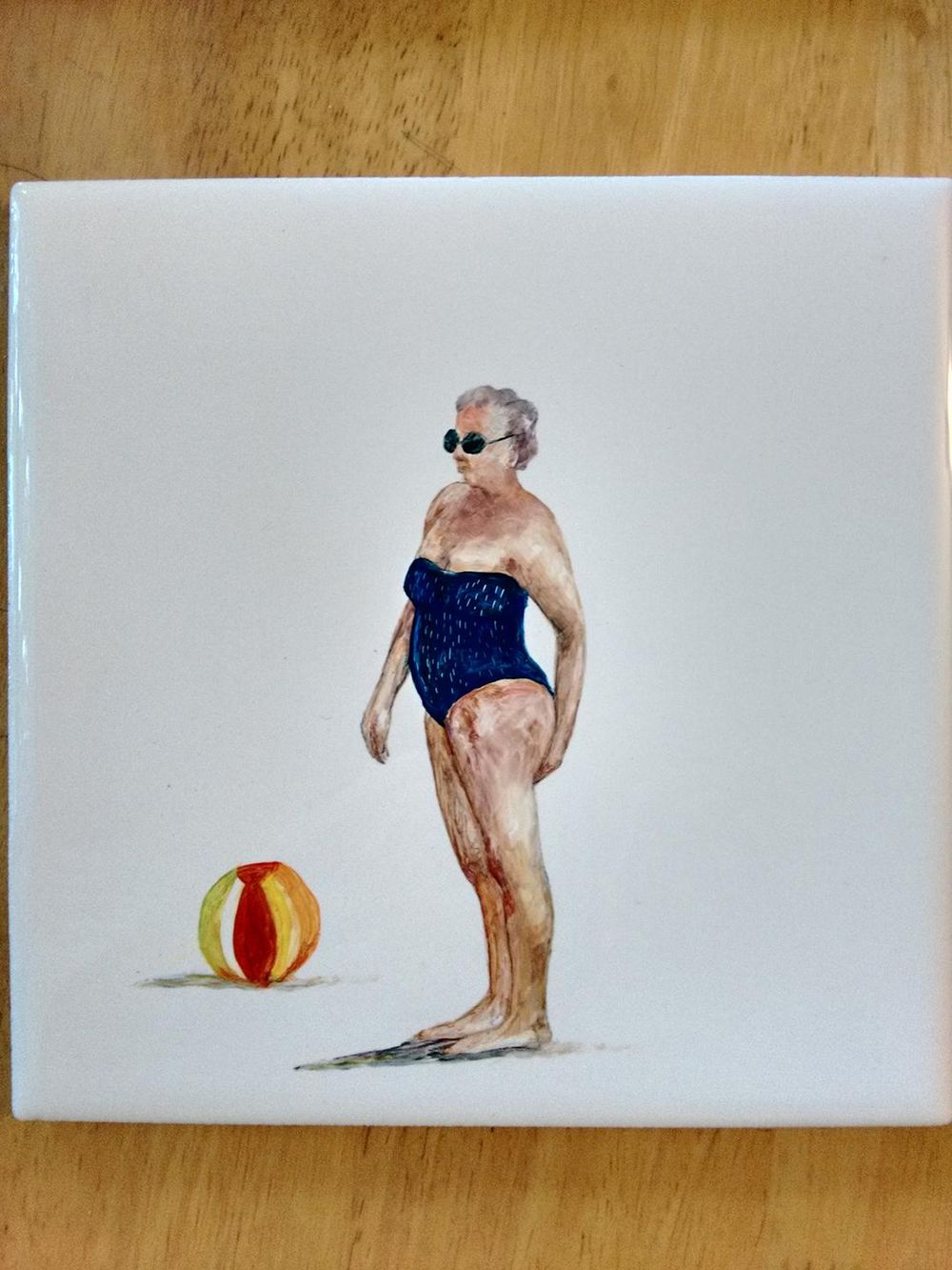 Lady with a beach ball - image 2 - student project