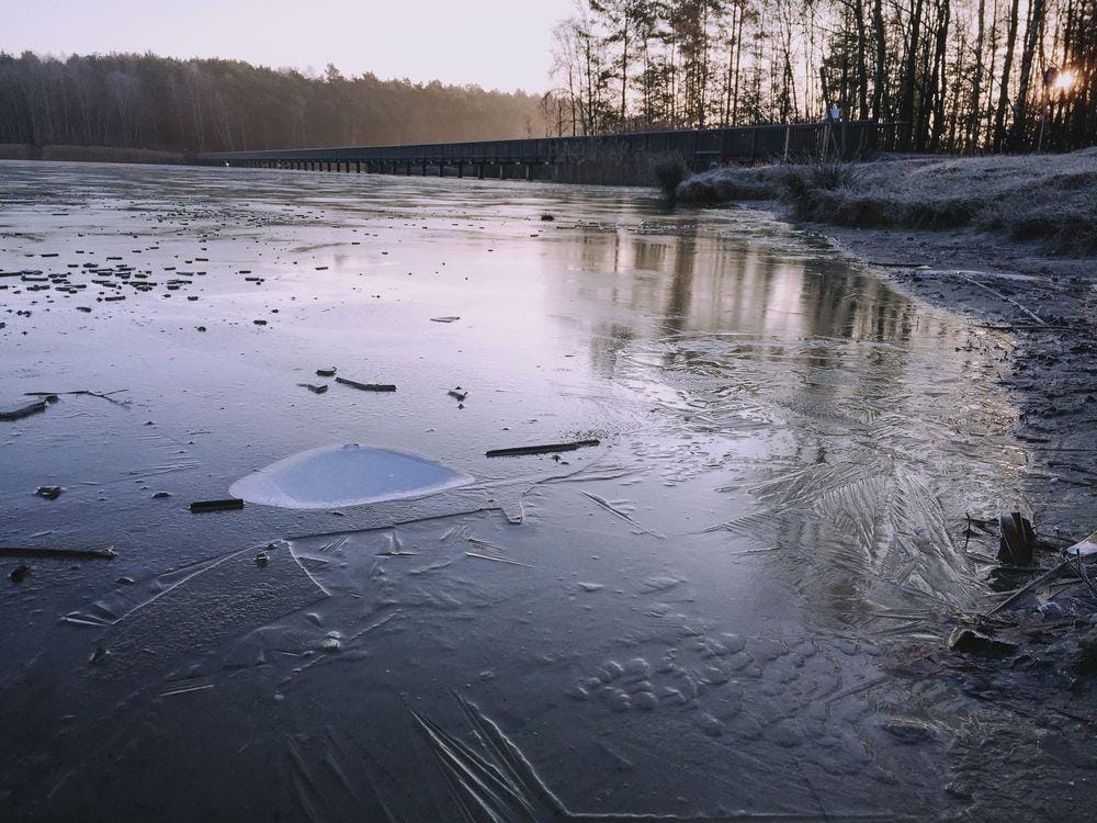 frozen lake at sunrise - image 3 - student project