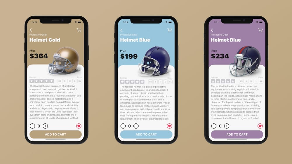 I created Touchdown, an e-commerce mobile application with SwiftUI - image 1 - student project