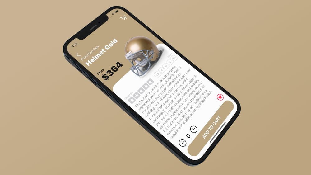 I created Touchdown, an e-commerce mobile application with SwiftUI - image 4 - student project