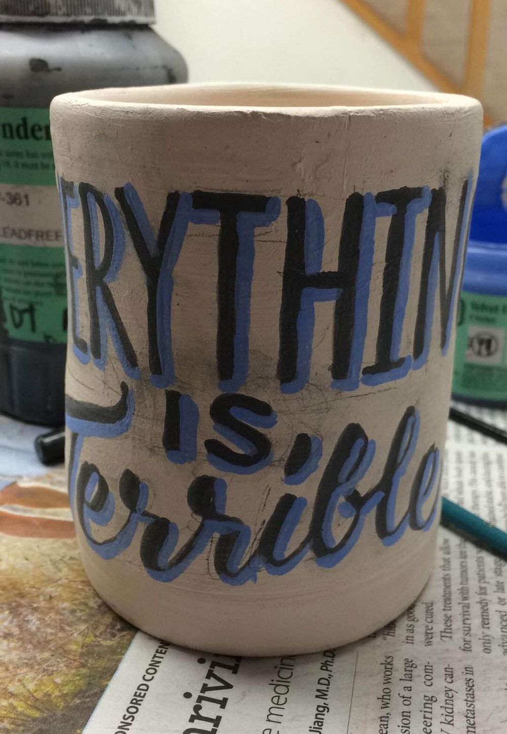 Lettered Pottery - image 3 - student project