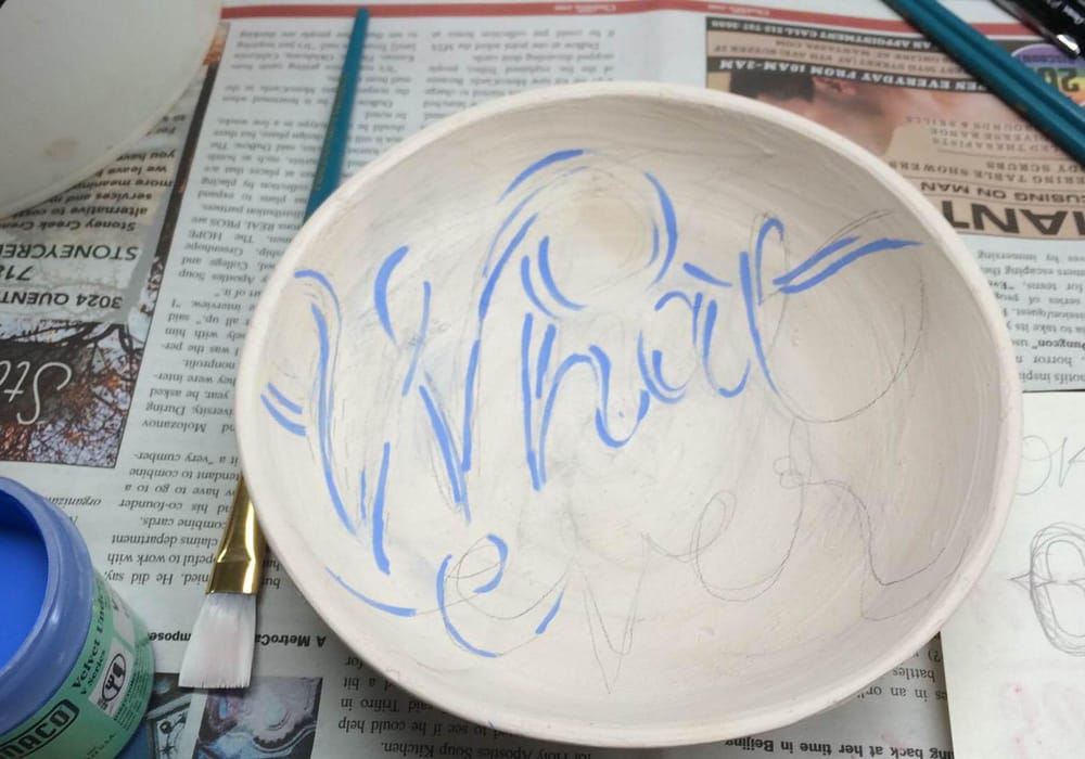 Lettered Pottery - image 6 - student project