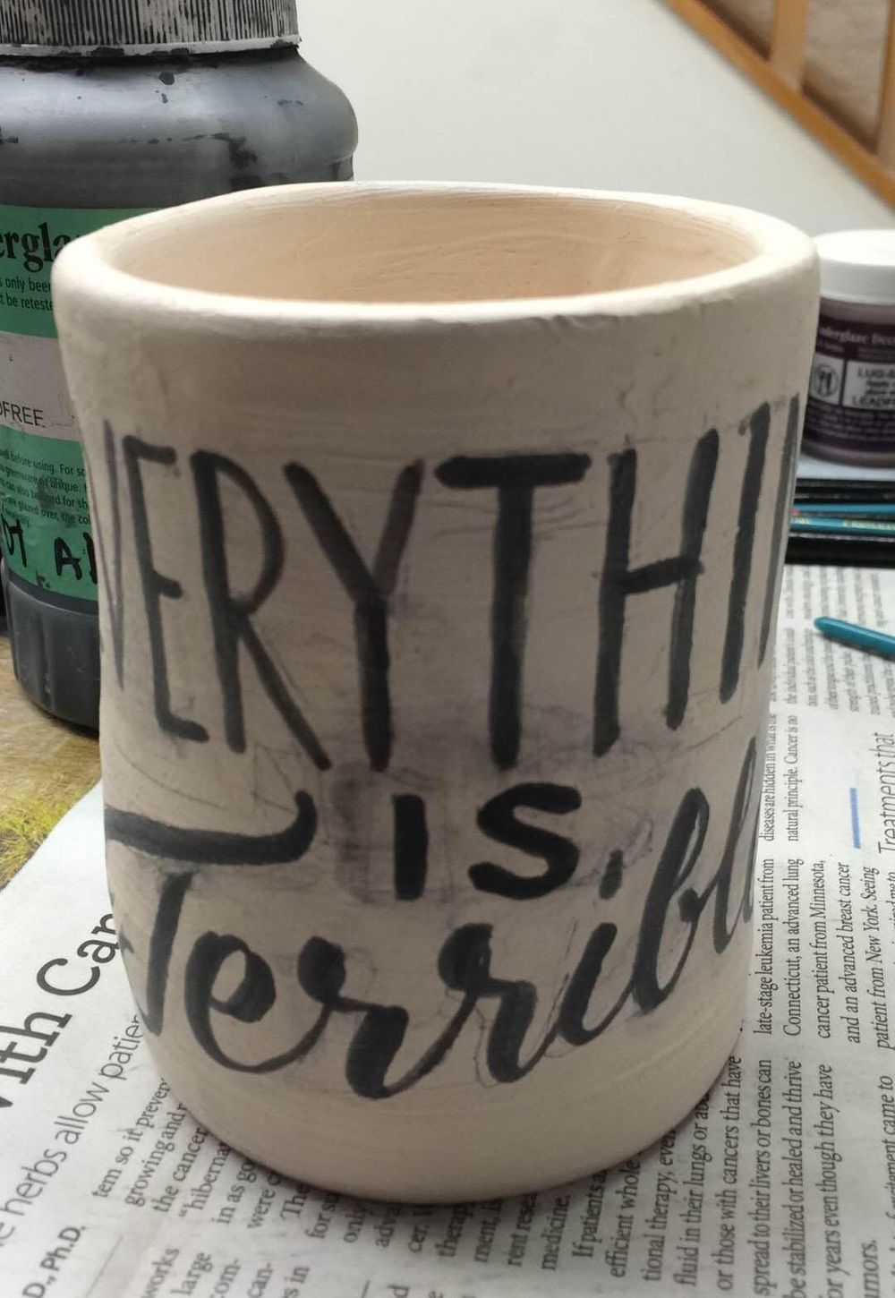 Lettered Pottery - image 2 - student project