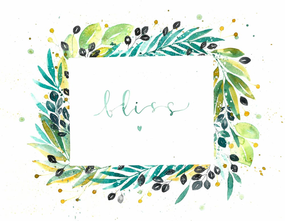 Loose Watercolor Botanical Frame - image 1 - student project