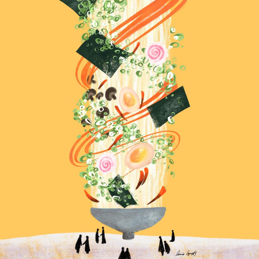 Ramen lllustration Tall Pin - image 1 - student project