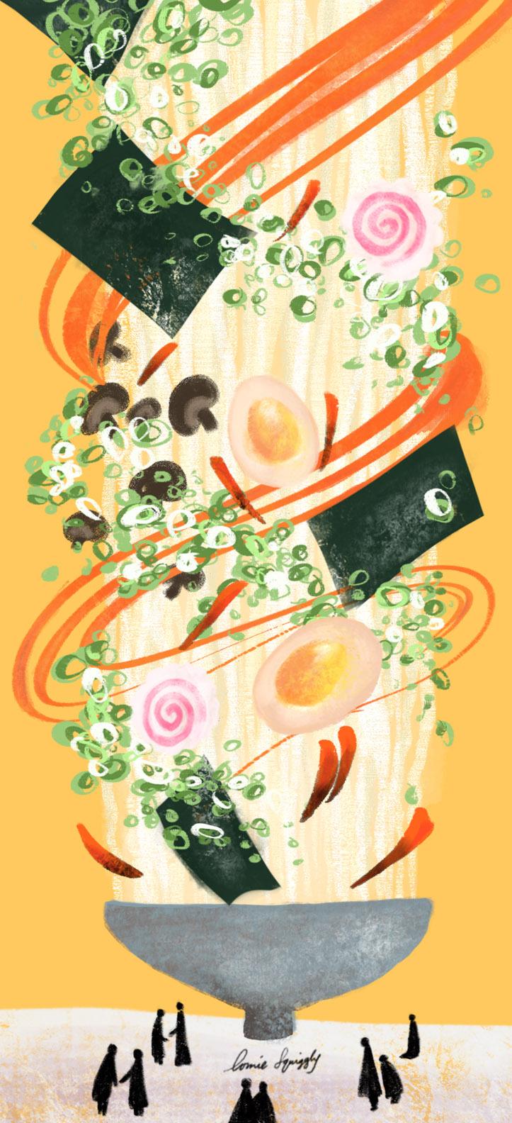 Ramen lllustration Tall Pin - image 2 - student project