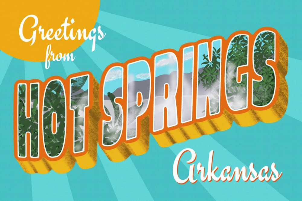 Hot Springs postcard - image 1 - student project