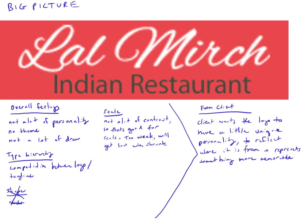 Learning Letterforms - Lal Mirch Indian Restaurant - image 2 - student project