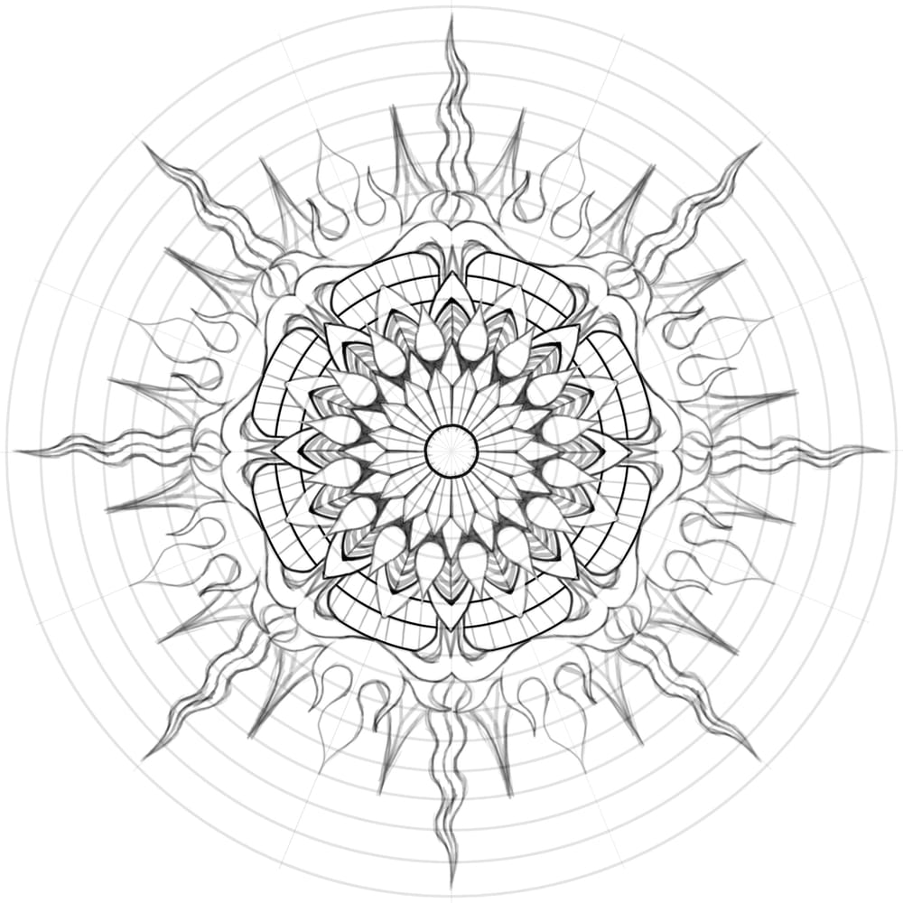 Art Deco Fire Water Mandala? - image 2 - student project