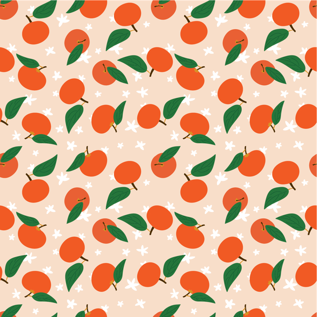 Mandarins Pattern on Ipad - image 1 - student project