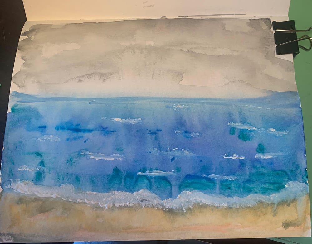 Gouache Seascape 1 Skillshare Student Project Gouache Seascape 1 Skillshare Student Project